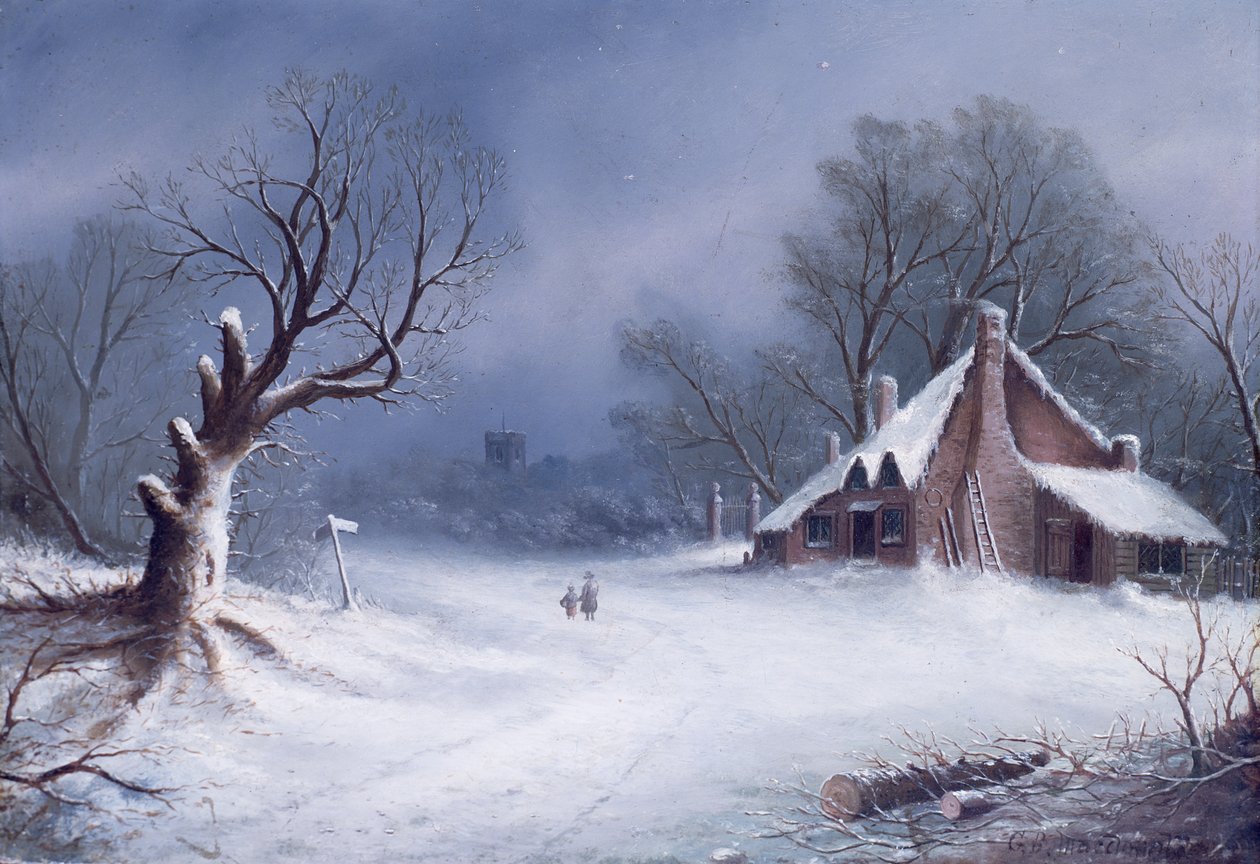 Tie kirkkoon (taulu) tekijältä G.B. MacDonald