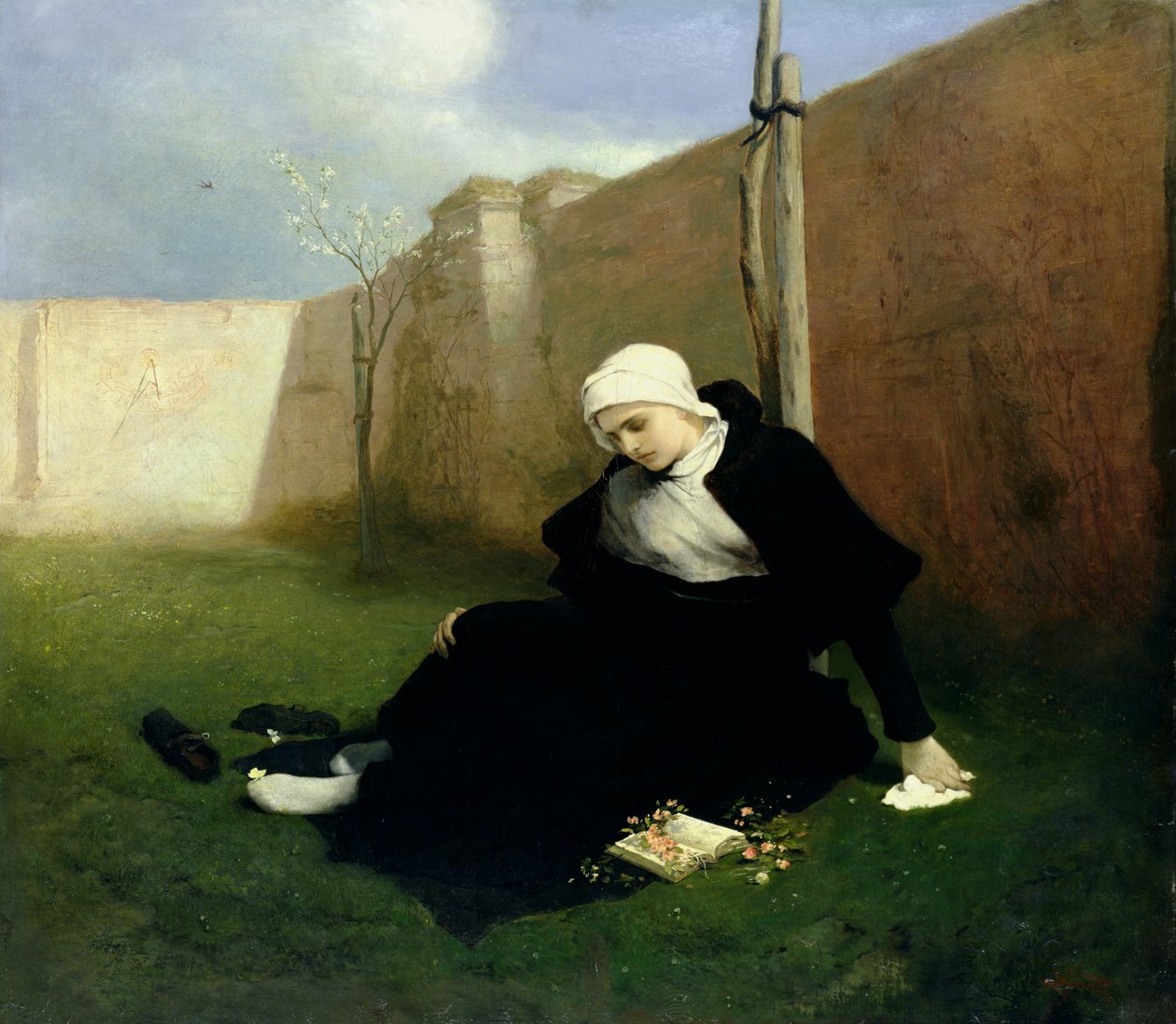 Nunna luostarissa, 1869 tekijältä Gabriel Max
