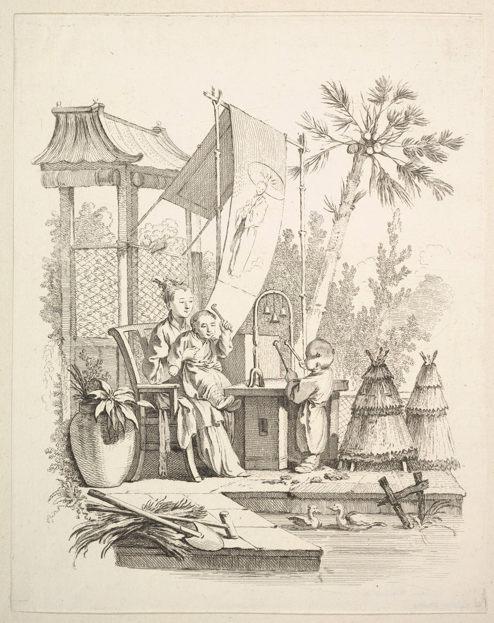 Kellot, n. 1742. tekijältä Gabriel Huquier