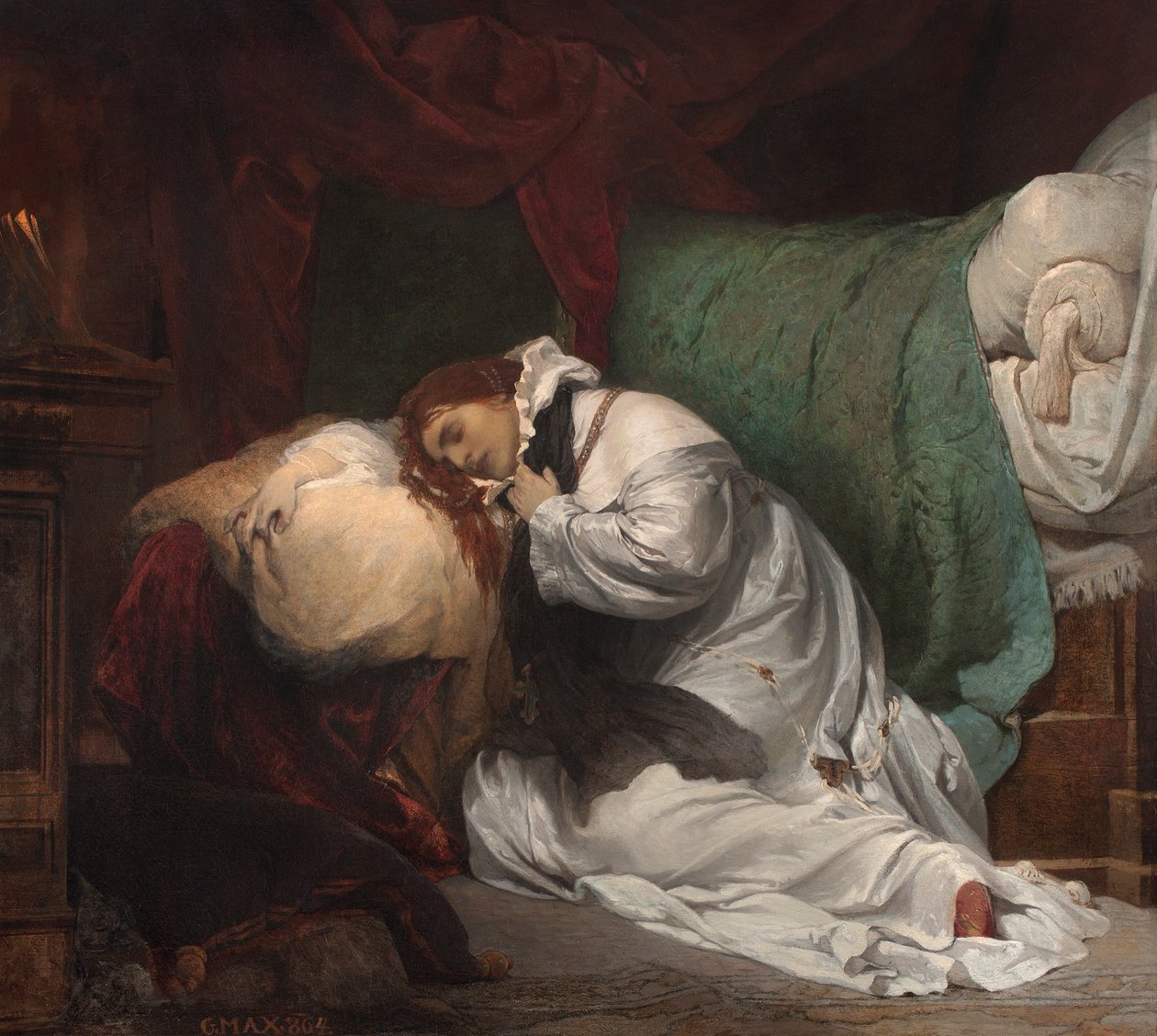 Pyhän Ludmillan marttyyrikuolema, 1864 tekijältä Gabriel Max