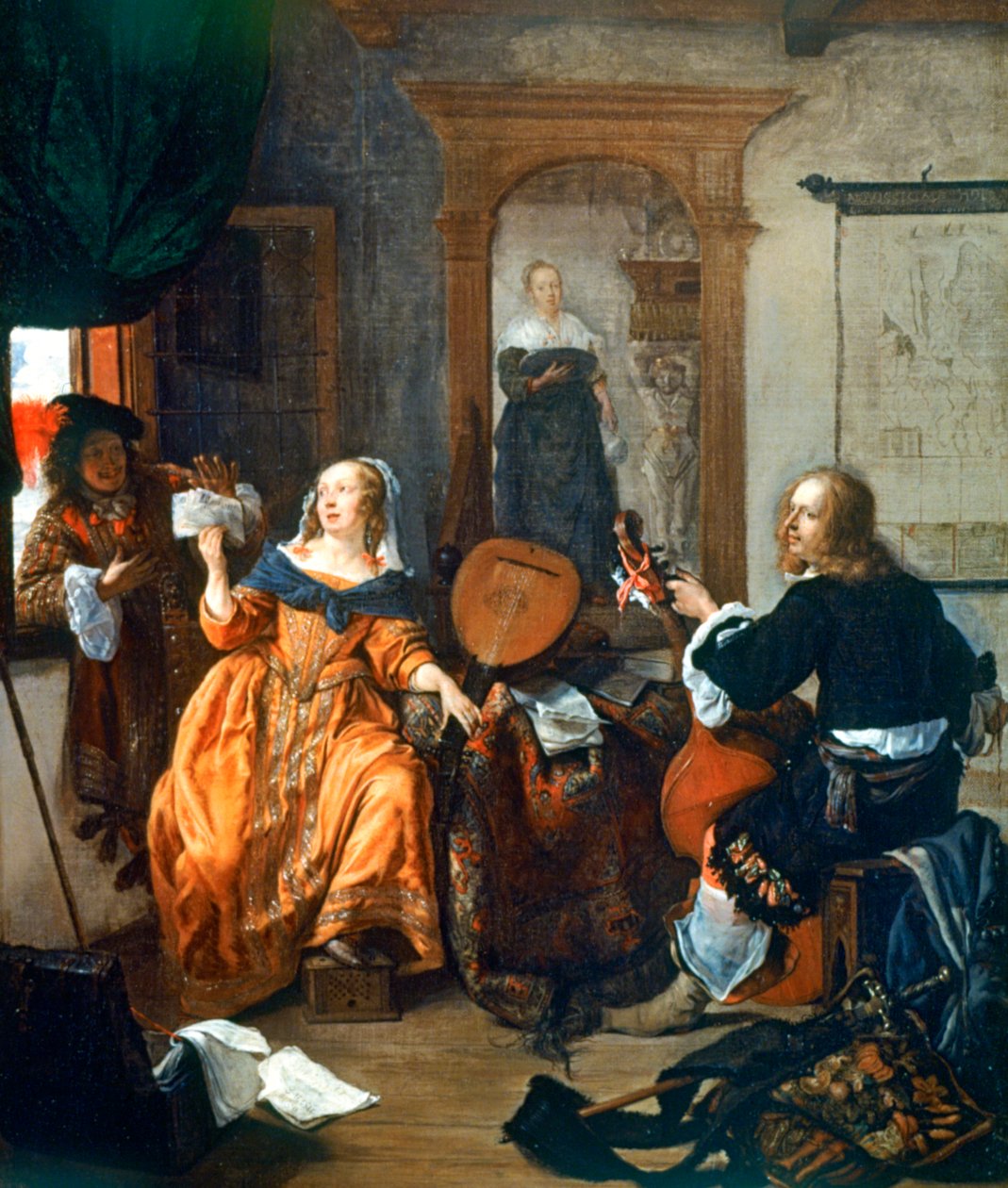 Musiikkijuhla, 1659 tekijältä Gabriel Metsu