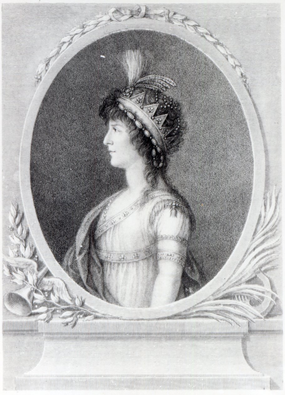 Angelica Catalani, kaiverrus Francesco Bartolozzi, 1802 tekijältä Gaetano Basteris