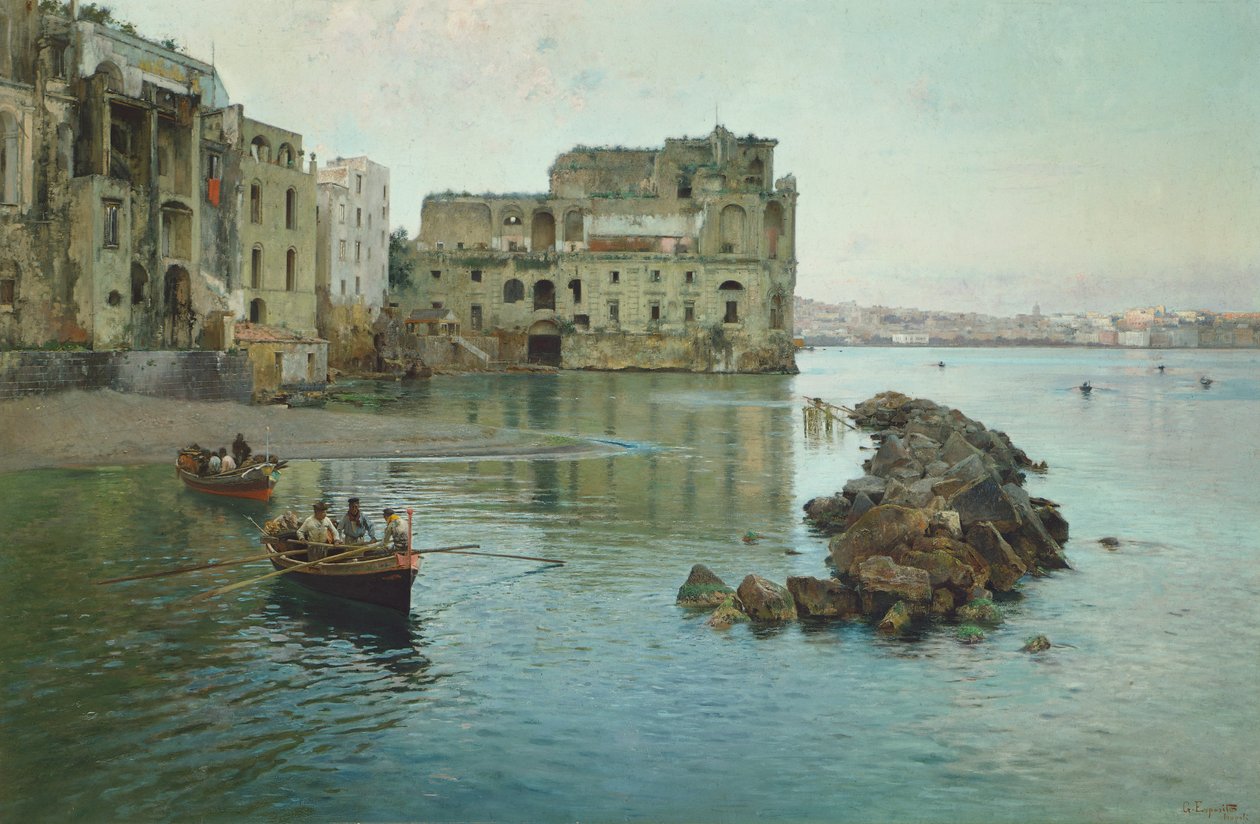 Marina lähellä palazzo Donn Annaa Napolissa tekijältä Gaetano Esposito