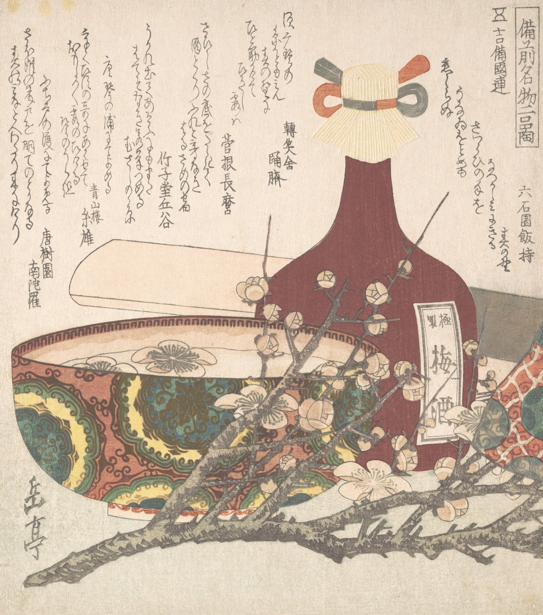 Specialities of Bizen Province, 19th century.    1176386   fi       finnish Successfully Translated  Original: Drawing depicting the transformation of a helmet into an underwater mask. The visor is used to hold the repiratory tube - in “” De Ingeneis”” by  tekijältä Gakutei