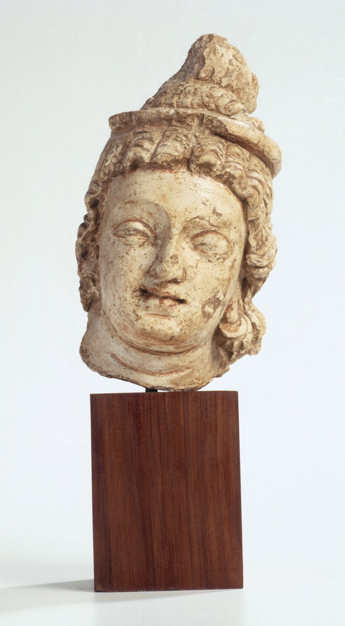 Bodhisattva, Kushan-dynastia, 100-400 (stukko) tekijältä Gandhara School