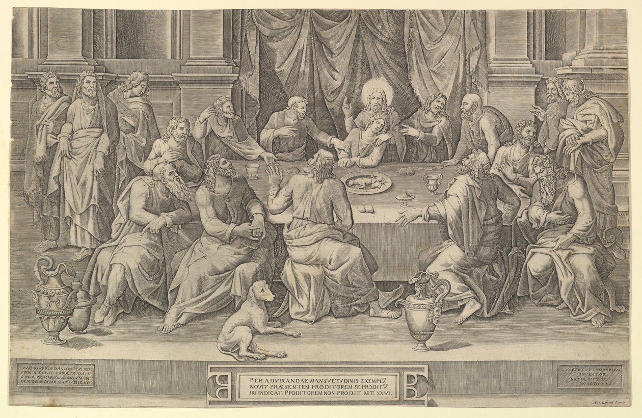 Viimeinen ehtoollinen, 1564. tekijältä Gaspare Osello