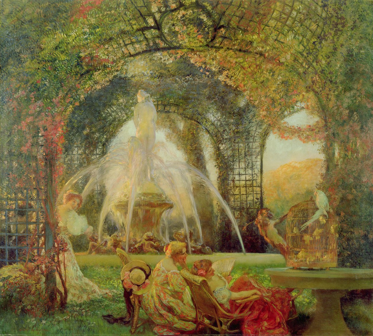 The Arbour eli "The Conflict", noin 1900 tekijältä Gaston de la Touche