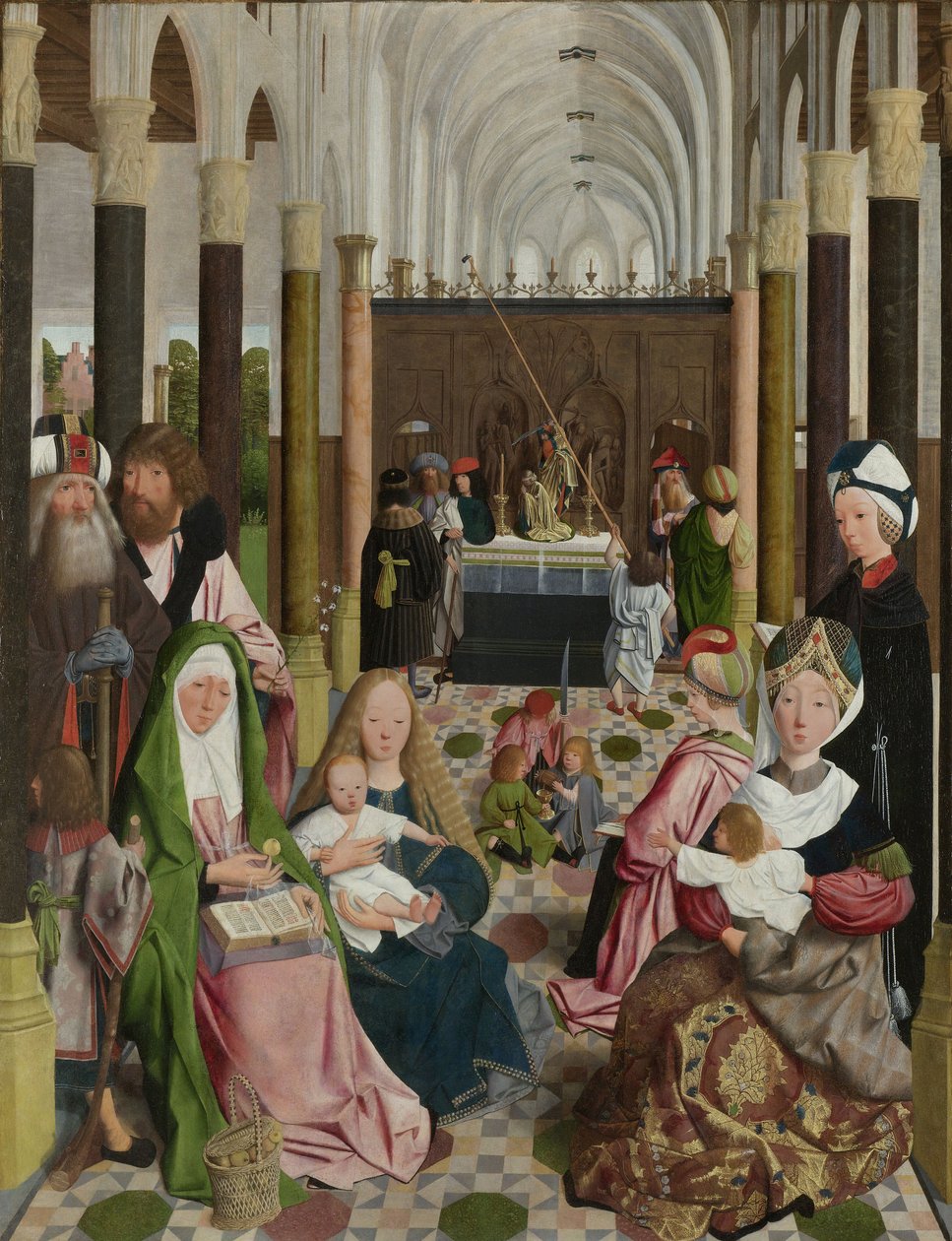 Pyhä sukulaisuus, noin 1495 tekijältä Geertgen Tot sint Jans