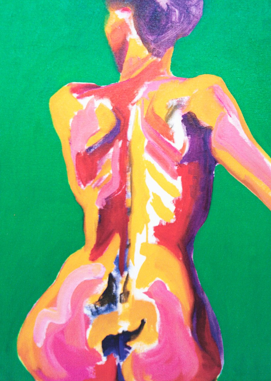 Kirkas alaston, 2013 (akryyli kankaalle) tekijältä Genevieve French