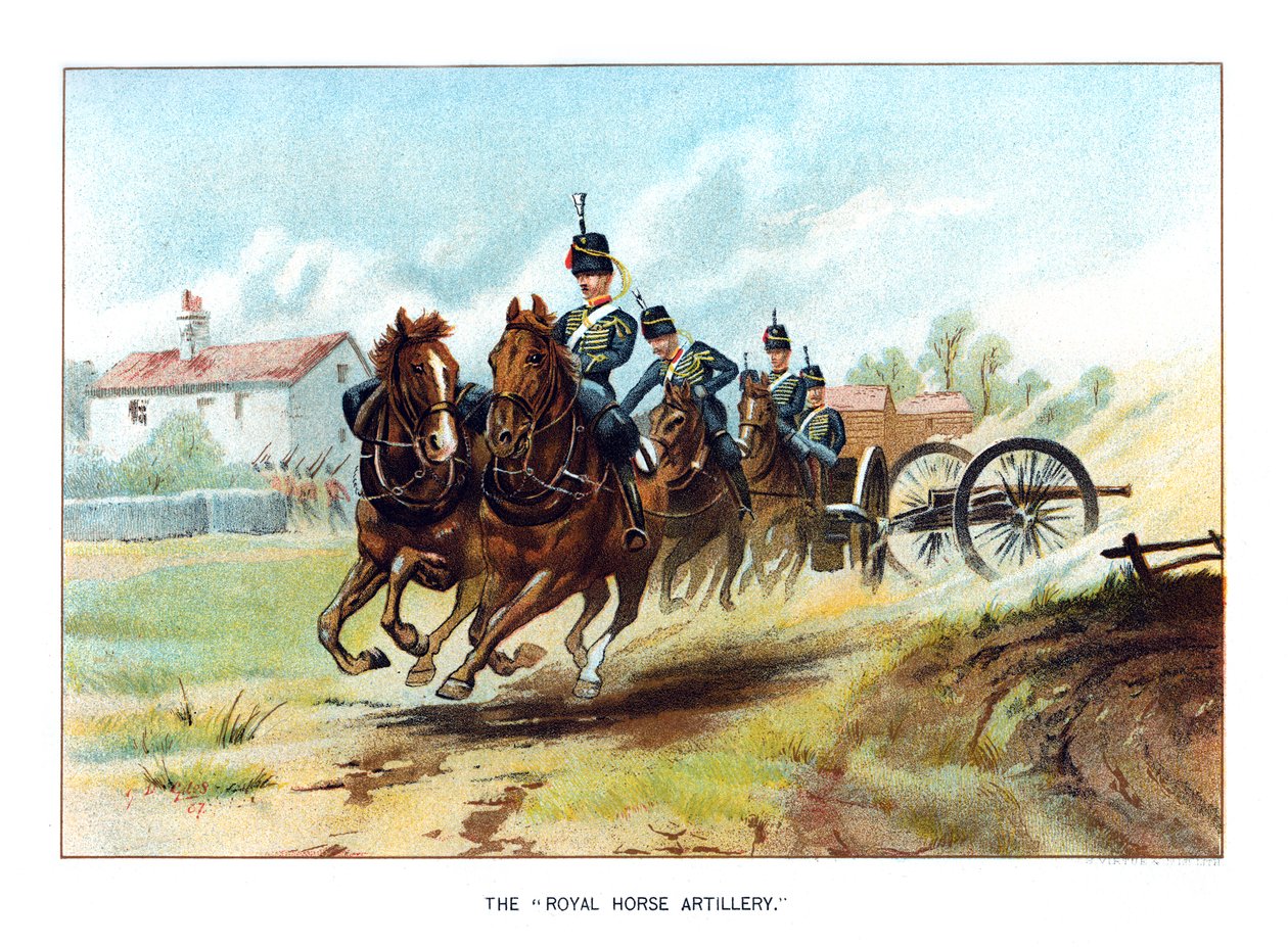 Royal Horse Artillery, c1890. tekijältä Geoffrey Douglas Giles
