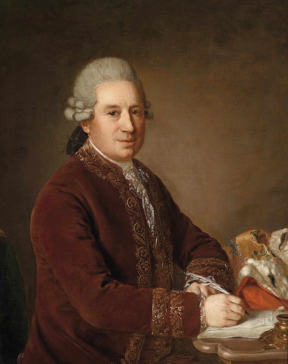 Bildnis eines österreichischen Aristokraten am Schreibtisch tekijältä Johann Georg Weikert