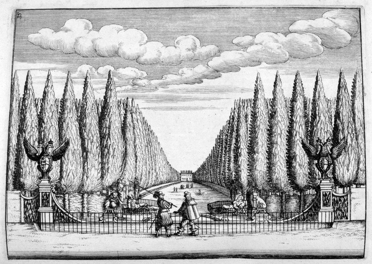 Linnan ja puutarhan suunnittelu, 1664 tekijältä Georg Andreas Bockler
