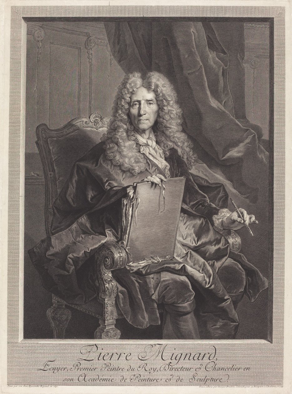 Pierre Mignard tekijältä Georg Friedrich Schmidt after Hyacinthe Rigaud