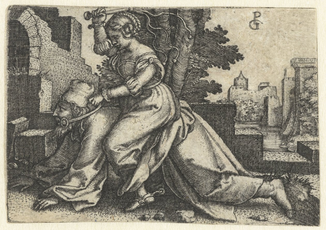 Aristoteles en Phyllis (Campaspe) tekijältä Georg Pencz