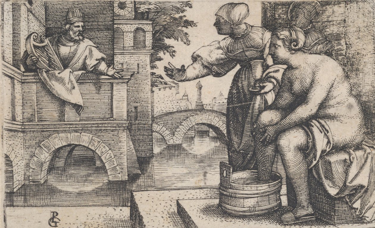 Daavid ja Batseba. tekijältä Georg Pencz