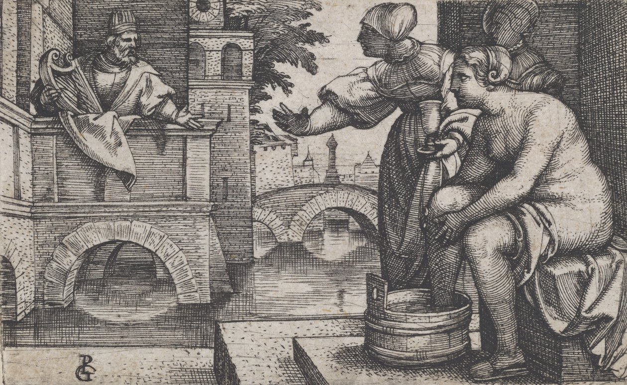 Daavid ja Batseba. tekijältä Georg Pencz