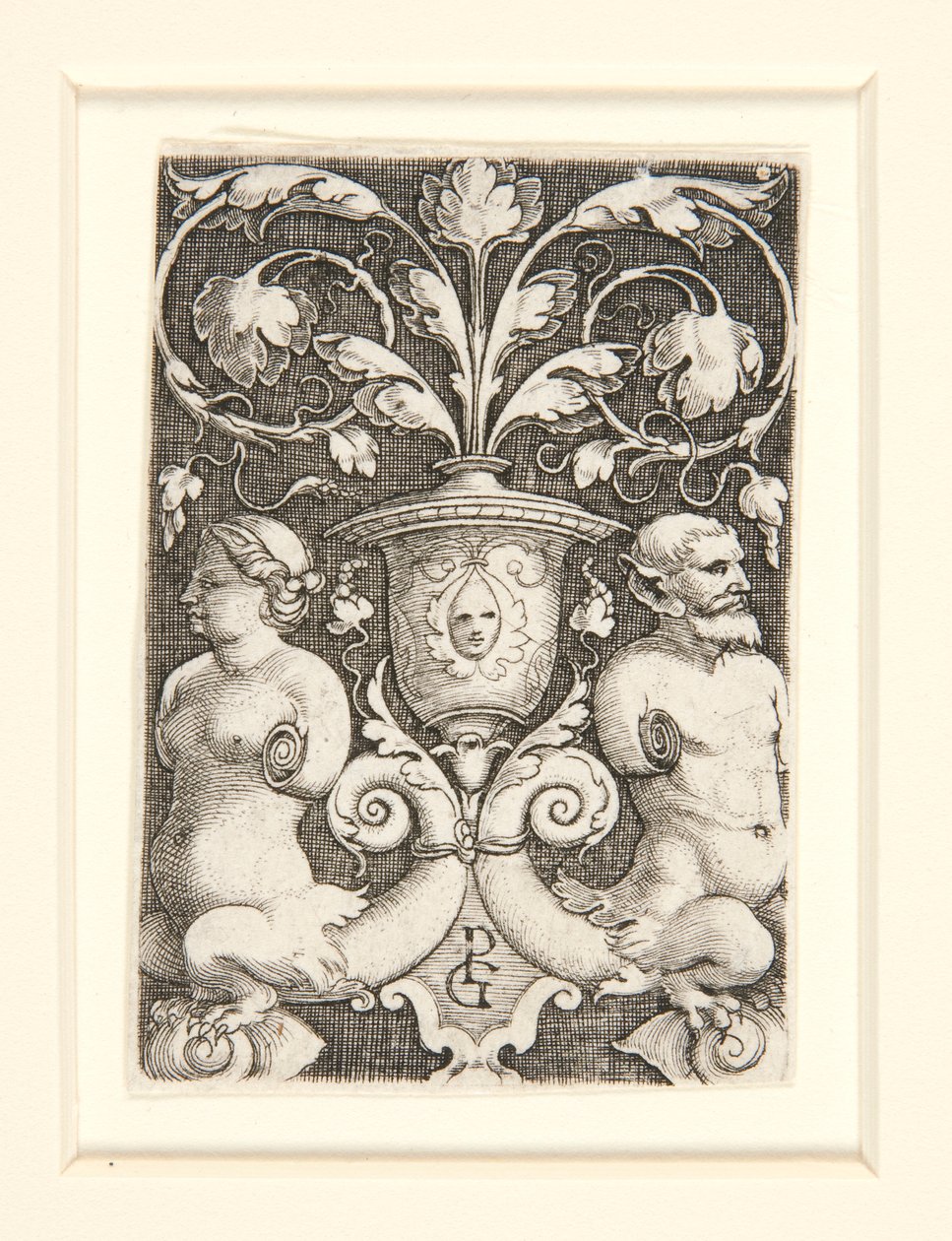 Koristemaljakko kahdella hahmolla tekijältä Georg Pencz