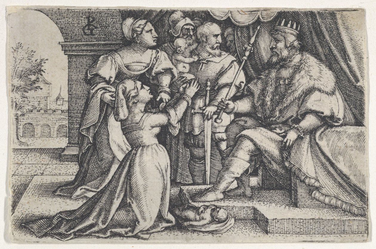 Salomon tuomio. tekijältä Georg Pencz