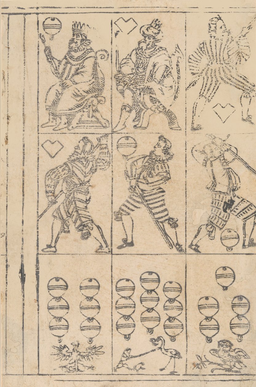 Pelikorttiarkki, 1500-luku. tekijältä Georg Schachomair