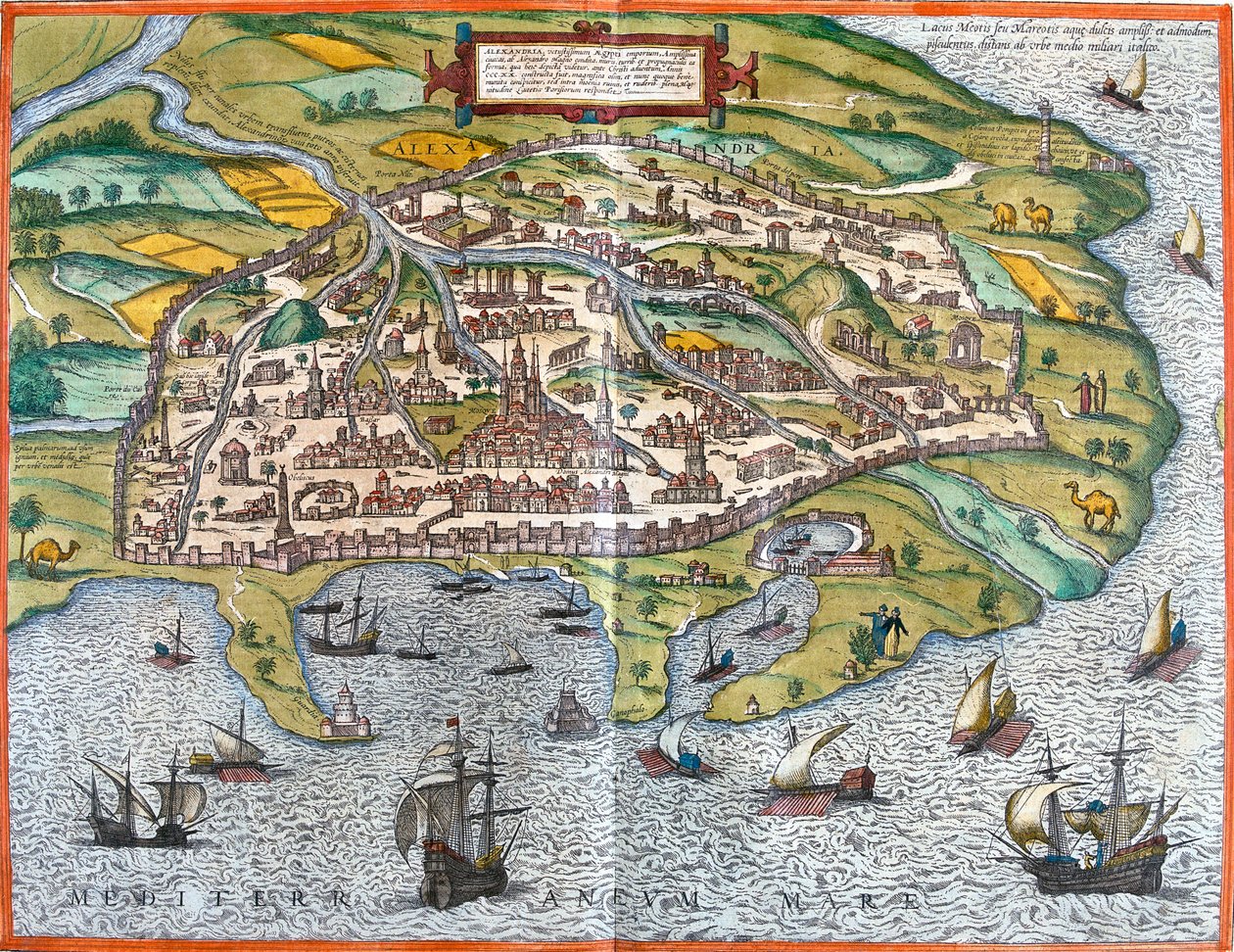 Alexandria, Egypti tekijältä Georg and Hogenberg Franz (1535 90) Braun