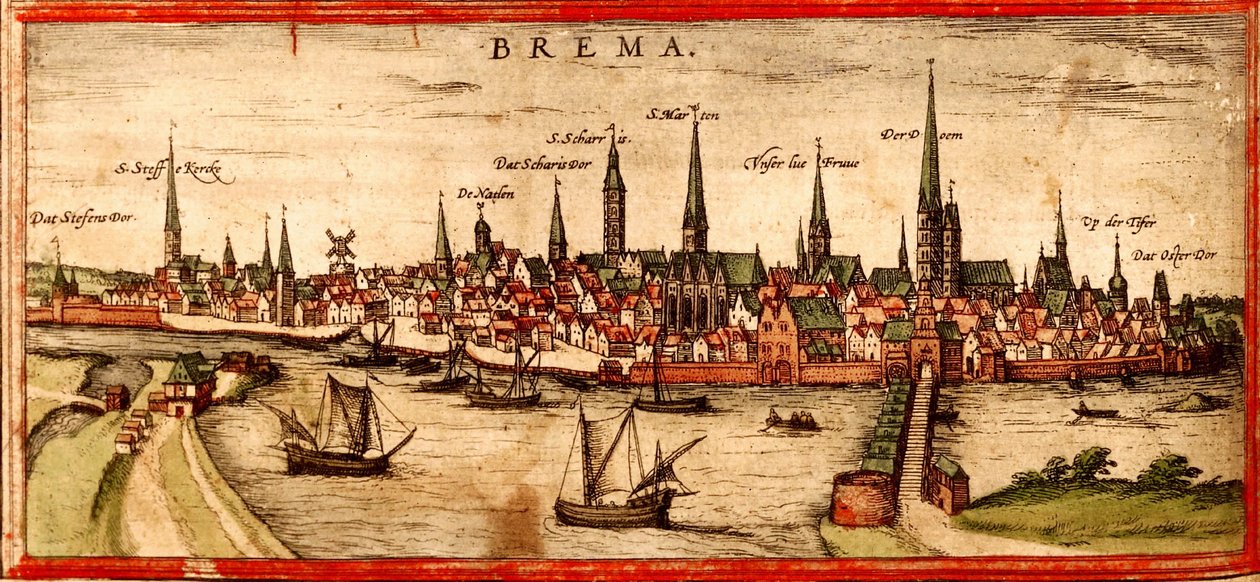 Bremen tekijältä Georg and Hogenberg Franz (1535 90) Braun