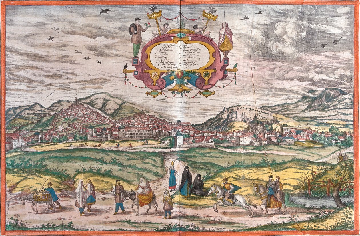 Granada, Espanja tekijältä Georg and Hogenberg Franz (1535 90) Braun