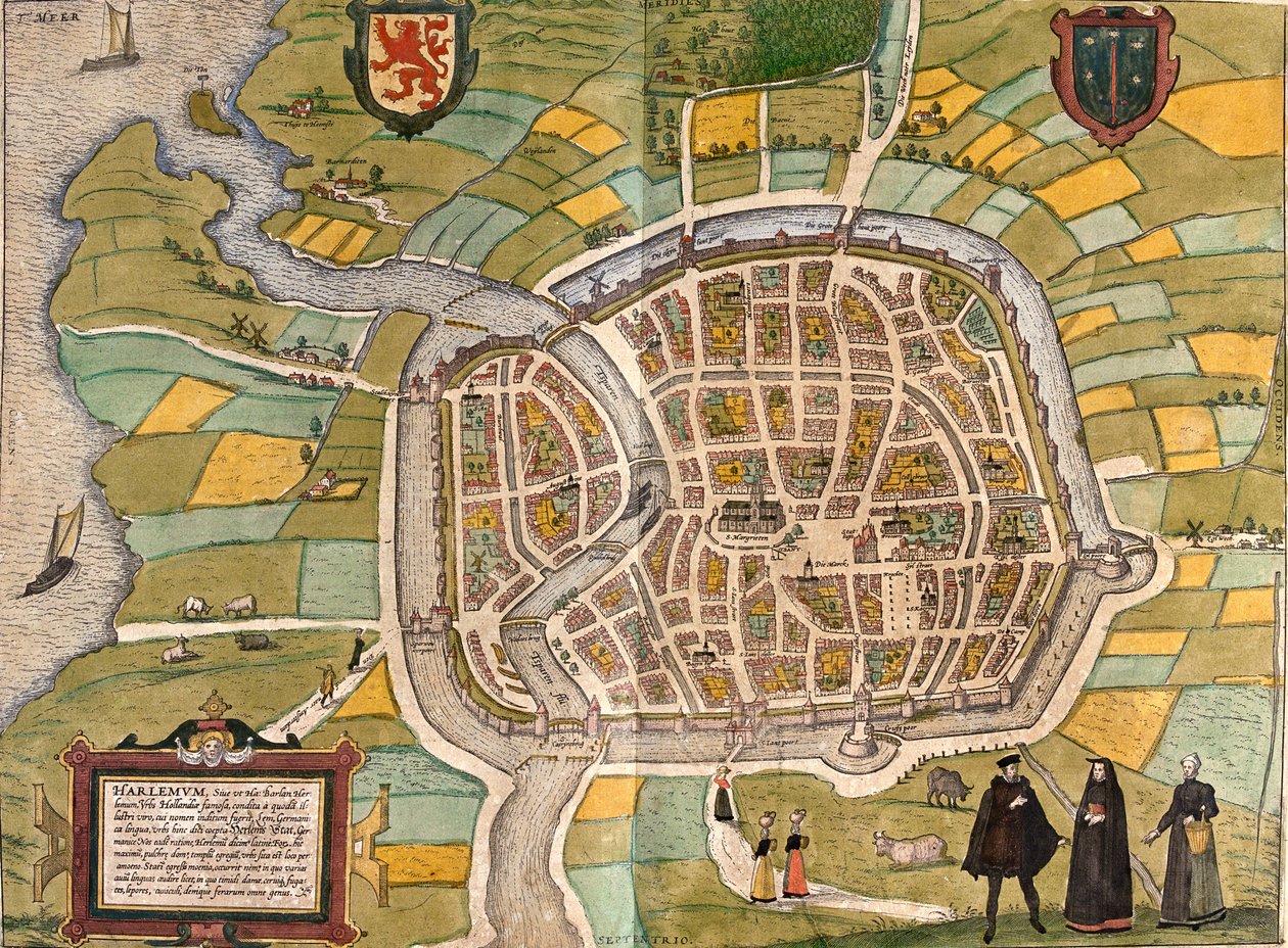 Haarlem, Alankomaat tekijältä Georg and Hogenberg Franz (1535 90) Braun