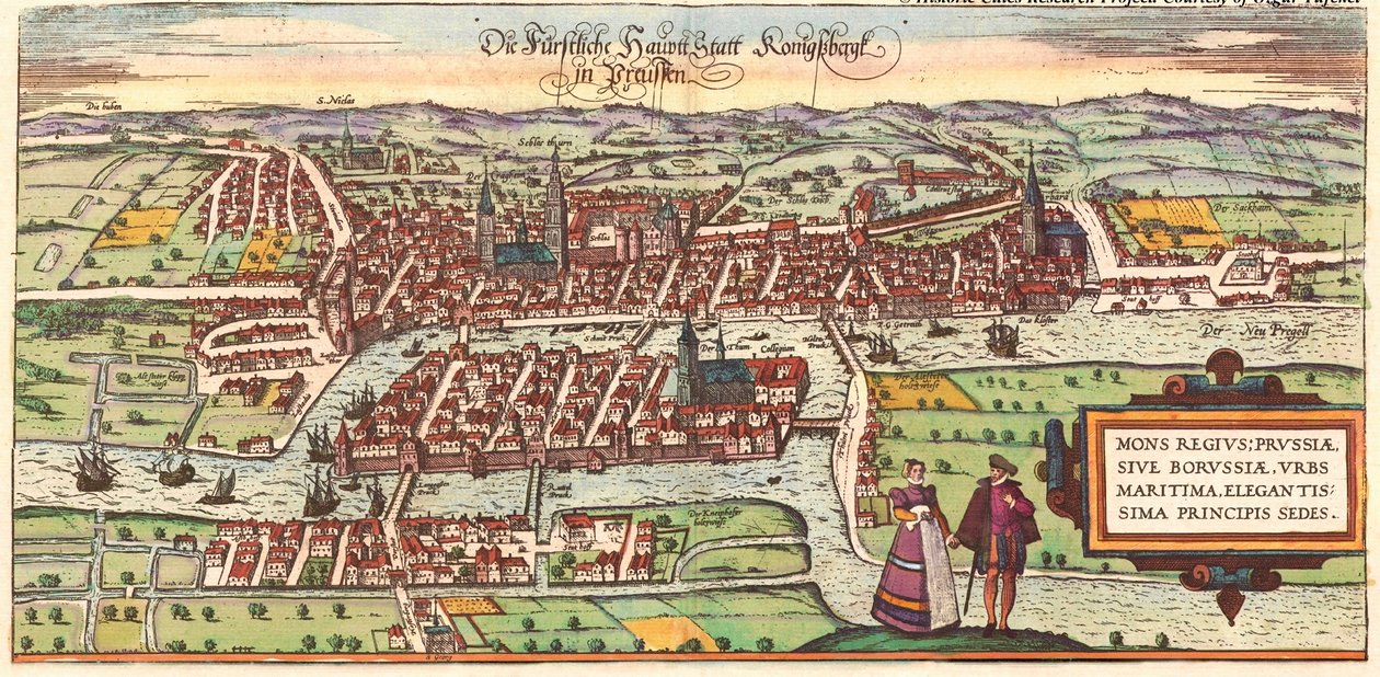 Kaliningrad, Venäjä tekijältä Georg and Hogenberg Franz (1535 90) Braun