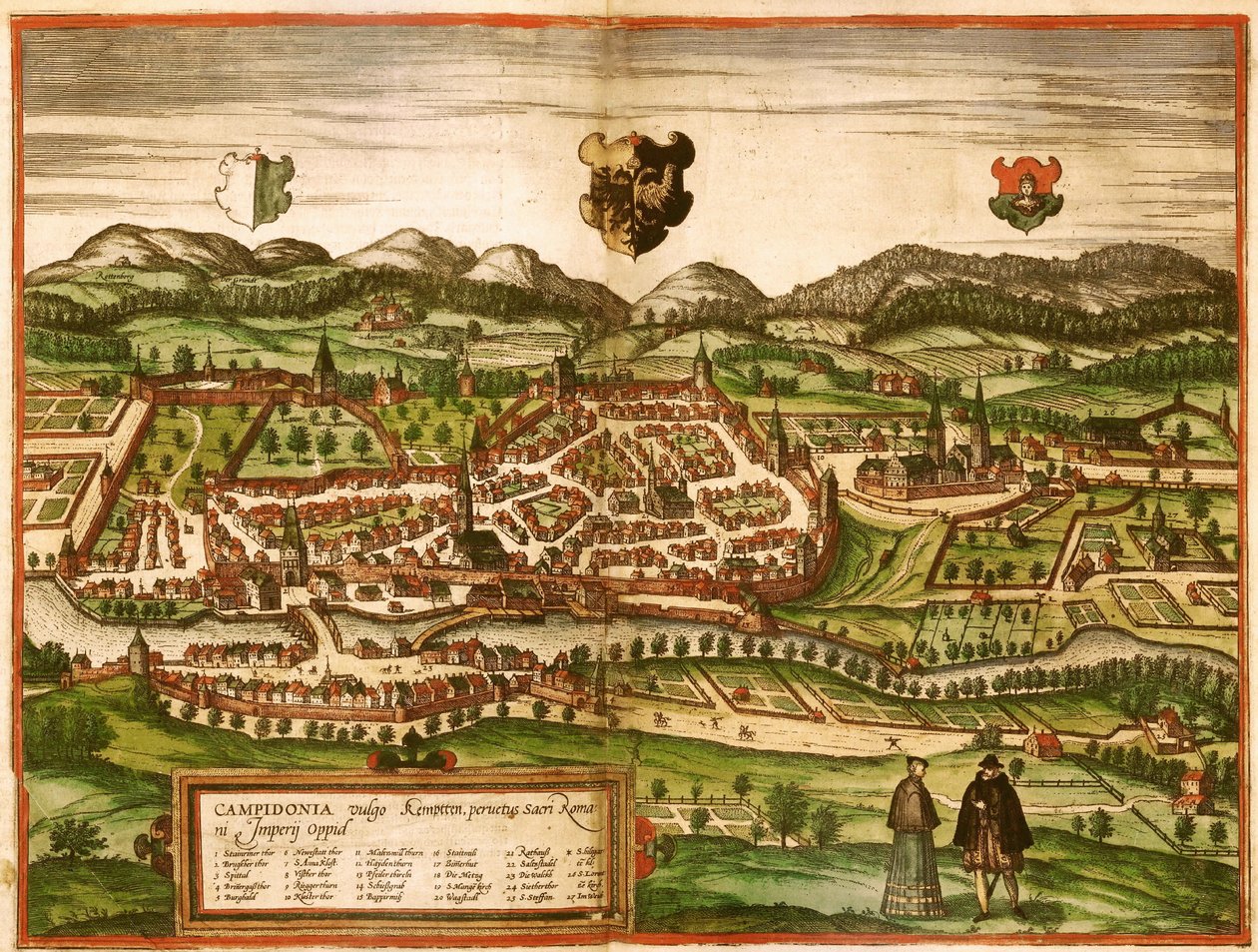 Kempten tekijältä Georg and Hogenberg Franz (1535 90) Braun