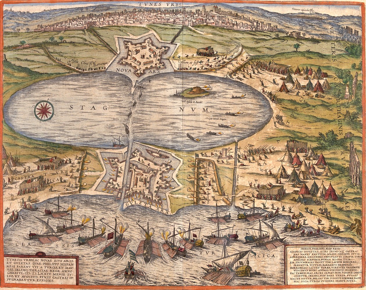 Tunis, Tunisia tekijältä Georg and Hogenberg Franz (1535 90) Braun