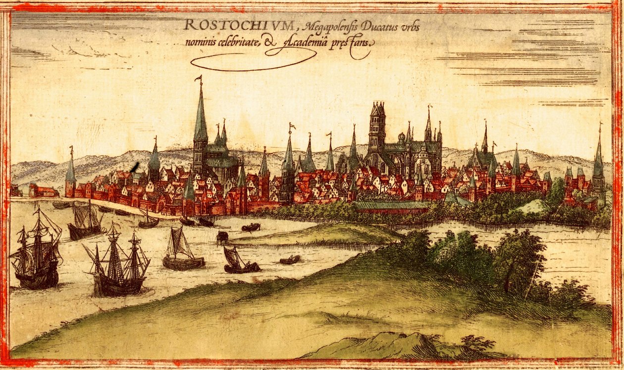 Wismar, Saksa tekijältä Georg and Hogenberg Franz (1535 90) Braun