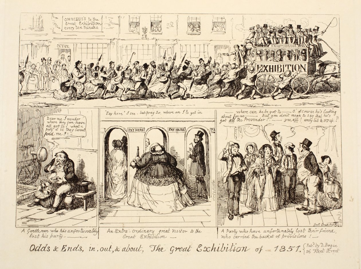 Odds & Ends, In, Out ja About, The Great Exhibition of 1851, pub. 1851 tekijältä George Cruikshank