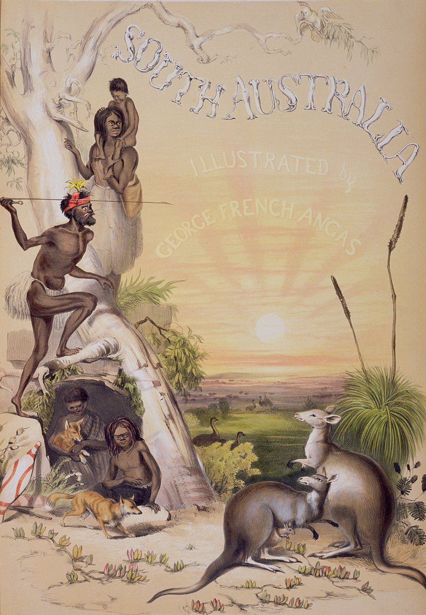 Etelä-Australian etukuva, painettu 1846. tekijältä George French Angas