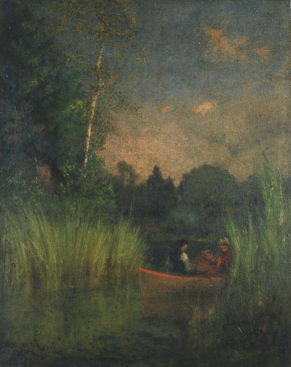 Hämärä Rushes (Alexandria Bay) tekijältä George Inness