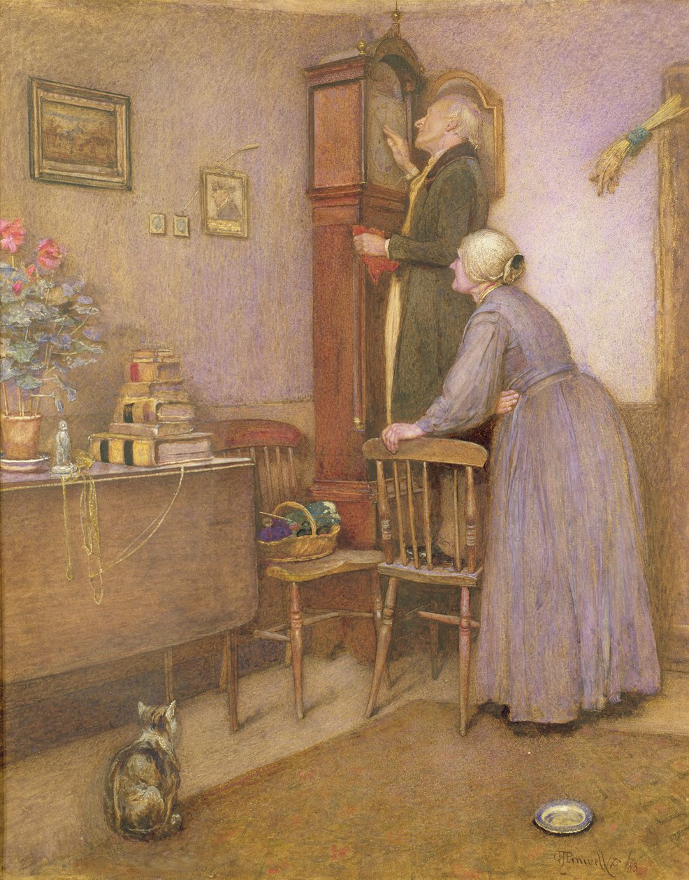 Vanha kello, 1863 tekijältä George John Pinwell