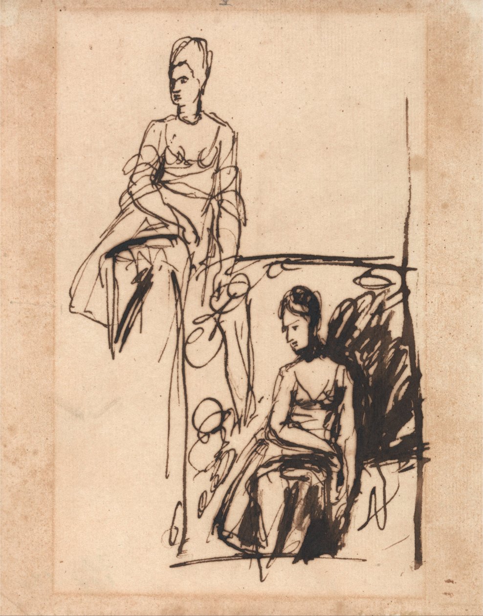 Istuva nainen, kaksi tutkimusta tekijältä George Romney
