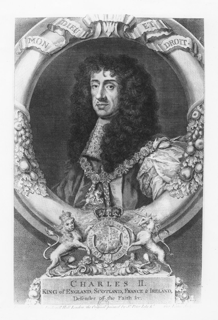 Charles II, Englannin kuningas tekijältä George Vertue