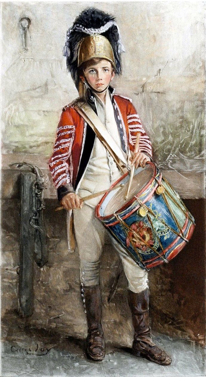 Englantilainen rumpalipoika. NFrancais: Un Tambour anglais.n tekijältä George William Joy