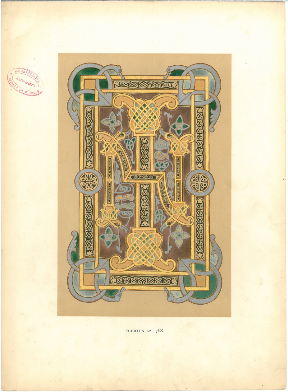 Lautanen teoksesta "Illuminated Manuscripts in the British Museum: Miniatures, Borders and Initials