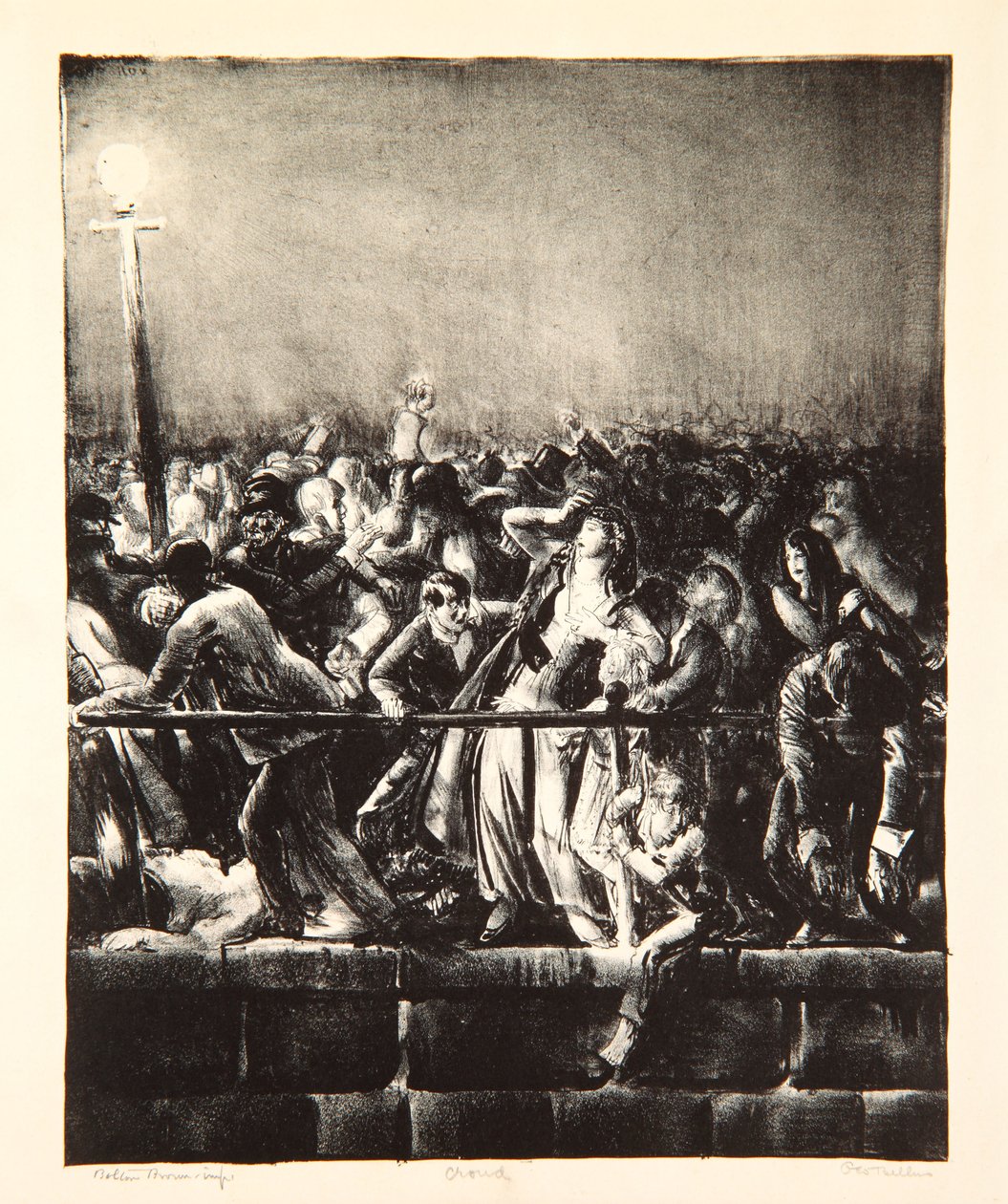 Väkijoukko, 1923 tekijältä George Wesley Bellows