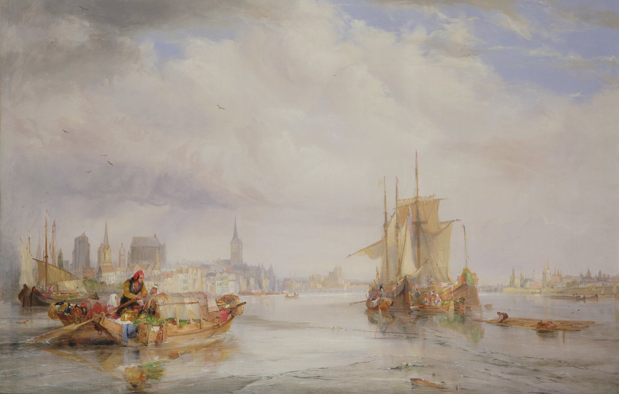 Köln Reinin rannalla, 1835 tekijältä George Balmer