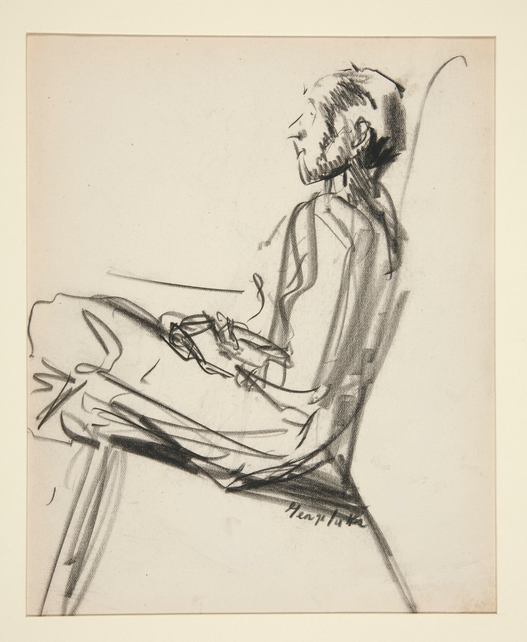 Istuva Mies tekijältä George Benjamin Luks
