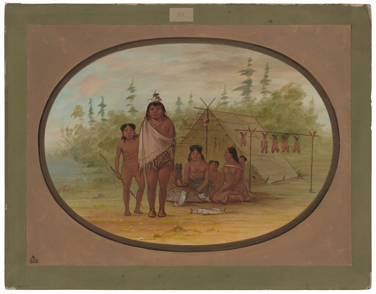 Litteäpäällikkö perheineen tekijältä George Catlin