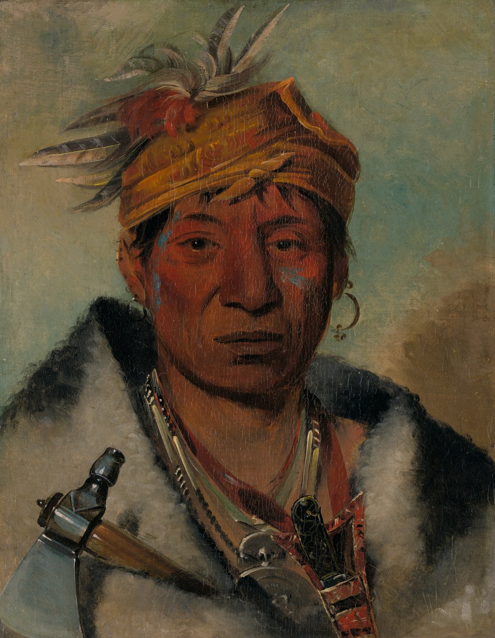 Ah-yaw-né-tak-oár-ron a Warrior, 1831. tekijältä George Catlin