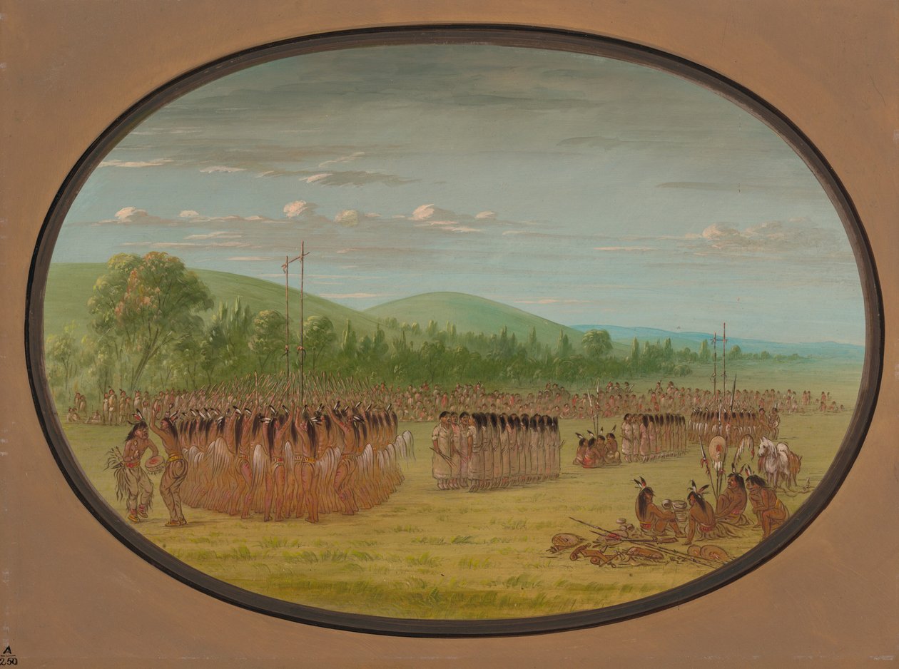 Ball-play Dance - Choctaw, 18611869. tekijältä George Catlin