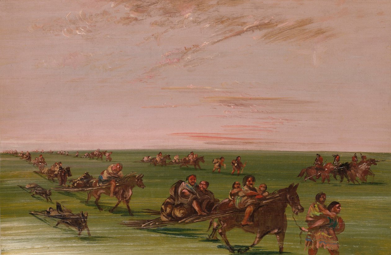 Sioux-yhtymä Liikkuva leiri tekijältä George Catlin