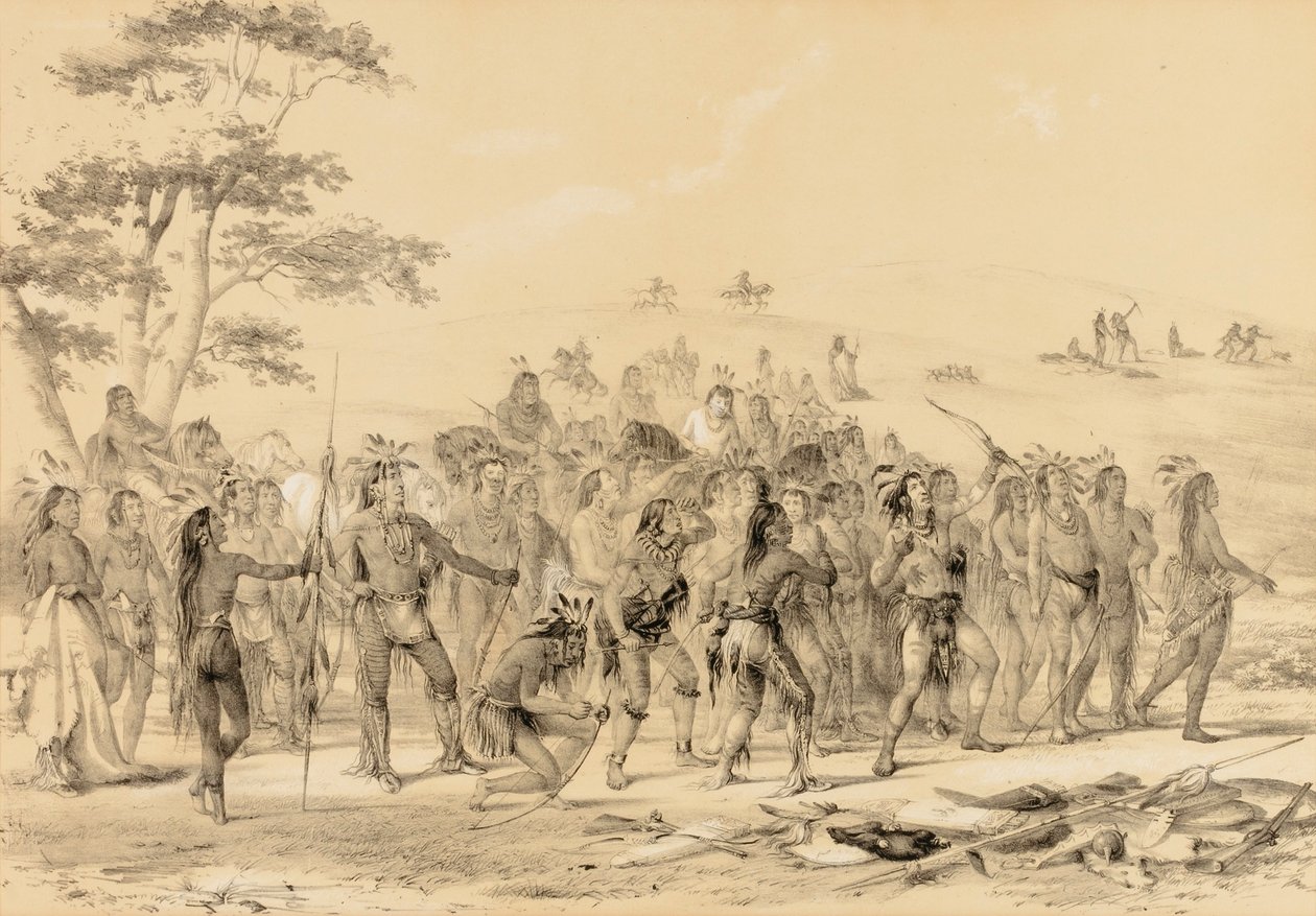 Braves ampuu nuolia - kilpailu - nro 24. tekijältä George Catlin