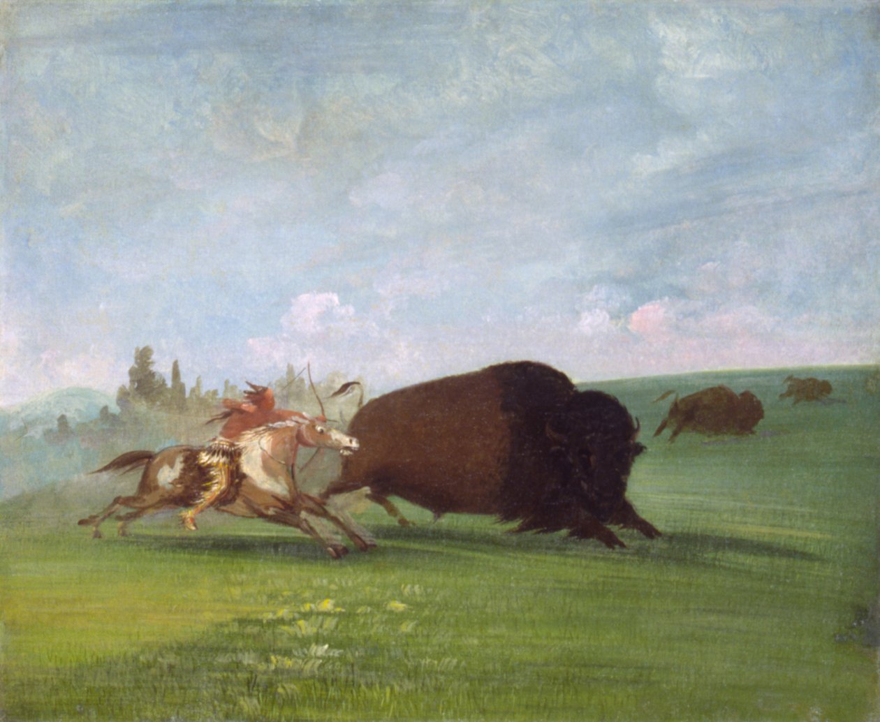 Buffalo Chase, yksi kuolema tekijältä George Catlin