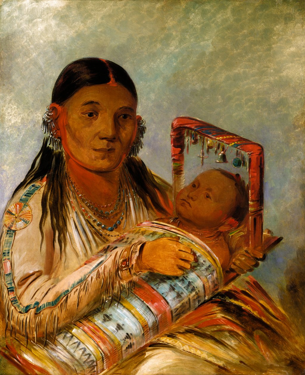 Chée-ah-ká-tchée, Not-to-wayn vaimo, 1835-1836. tekijältä George Catlin