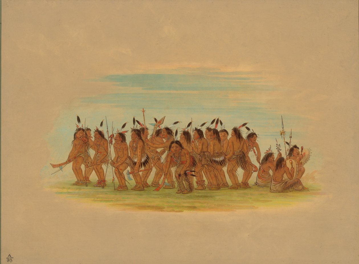 Koiran tanssi - Sioux, 1861. tekijältä George Catlin